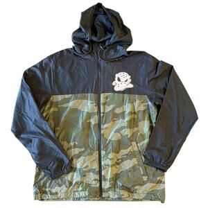 Violent Gentlemen VGHC Windbreaker Jacket Camo Black Hooded Hockey Large